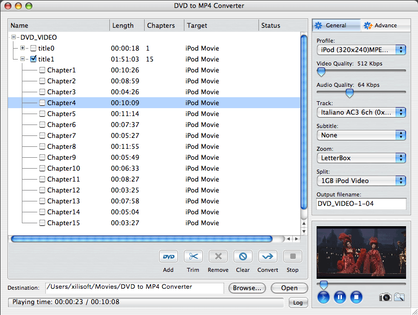 DVD to MP4 Movie Converter for Mac
