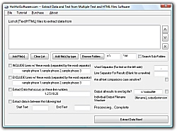 Extract Data and Text from Multiple Text and HTML 