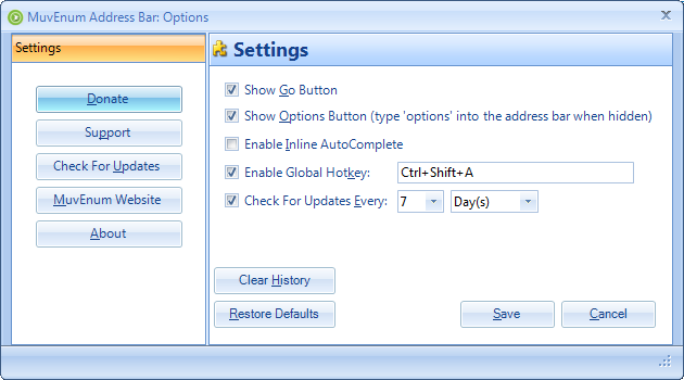MuvEnum Address Bar