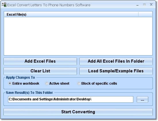 Excel Convert Letters to Phone Numbers Software