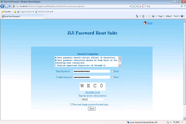 jiji self service password reset