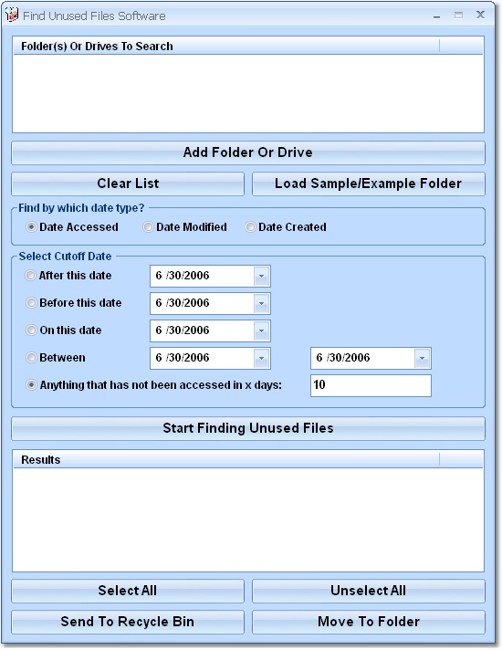 Find Unused Files Software