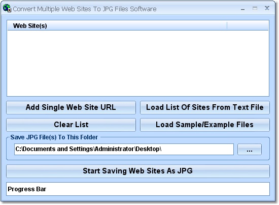 Convert Web Sites To JPG Software