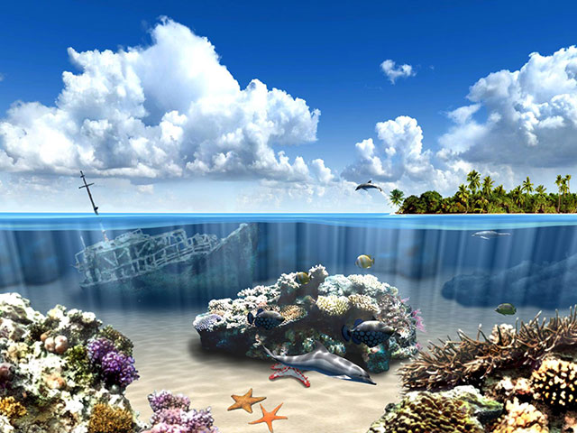 Aqua Dolphins 3D Screensaver