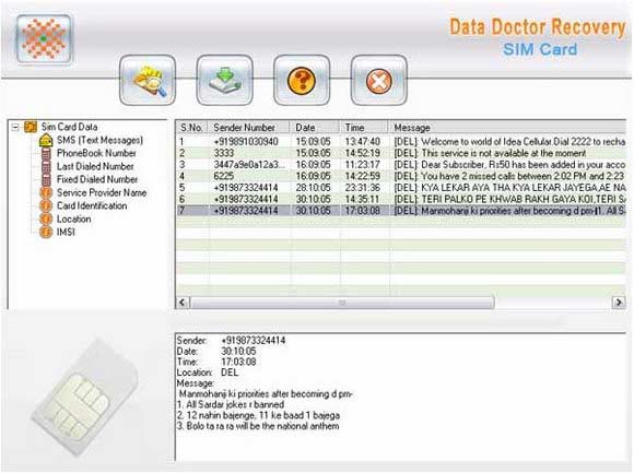 SIM Card Data Restoration Software