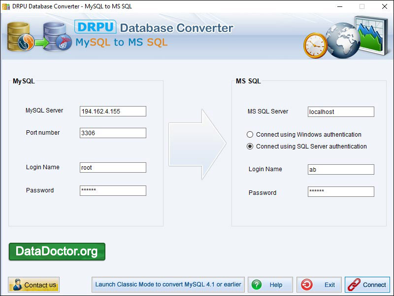 Convert MySQL DB To MSSQL
