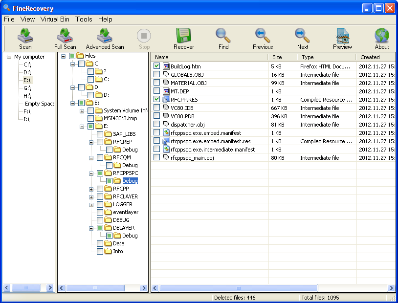 FineRecovery for NTFS