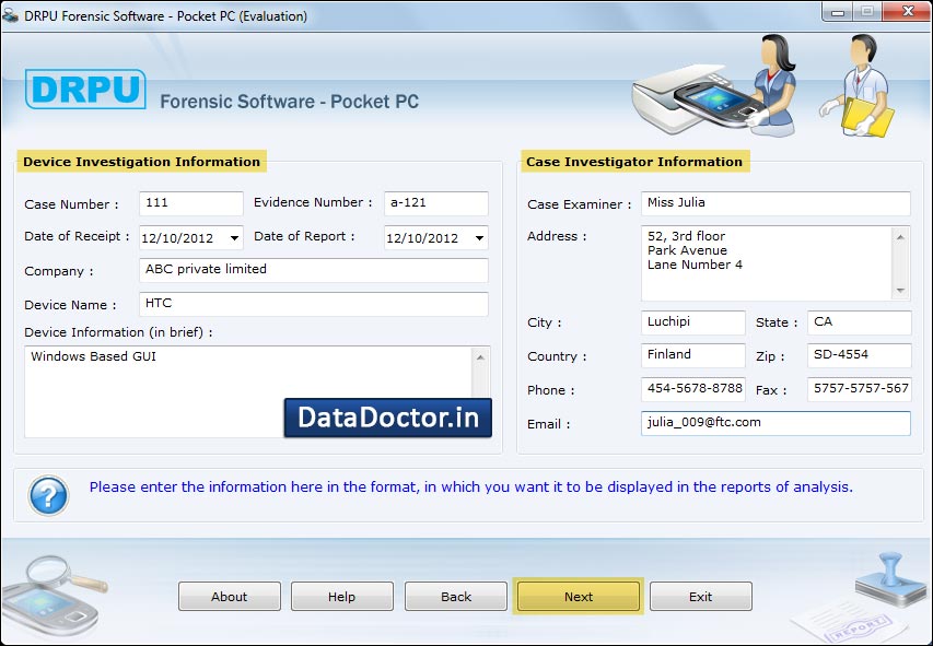 Pocket PC Forensics Tool