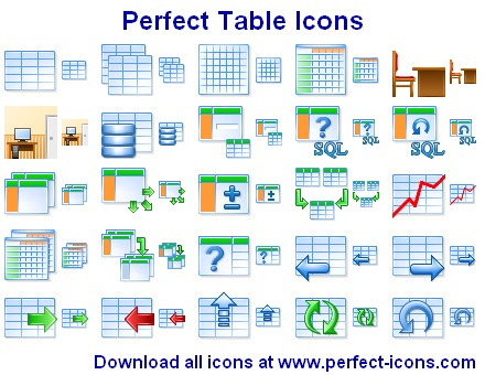 Perfect Table Icons