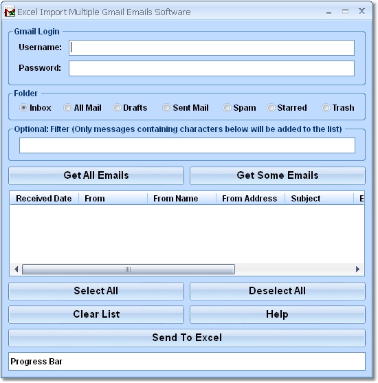 Excel Import Multiple Gmail Emails Software