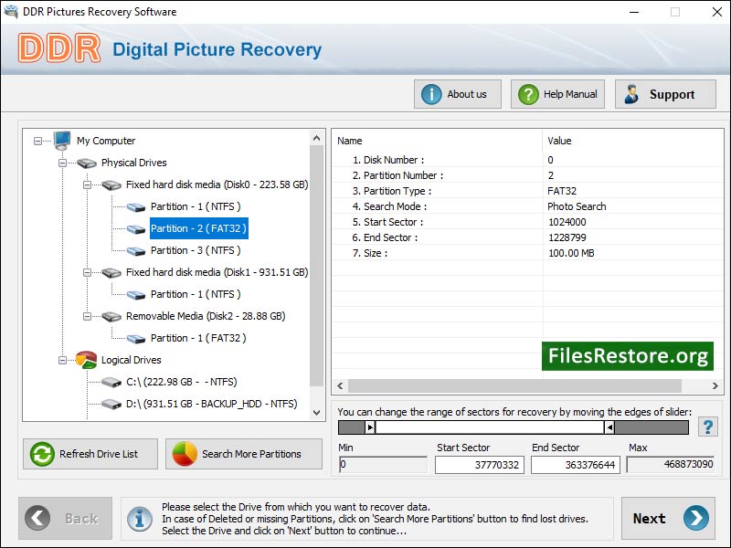 Digital Image Rescue Tool