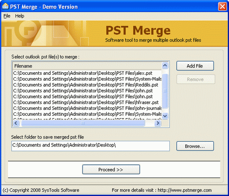 SysTools PST Merge