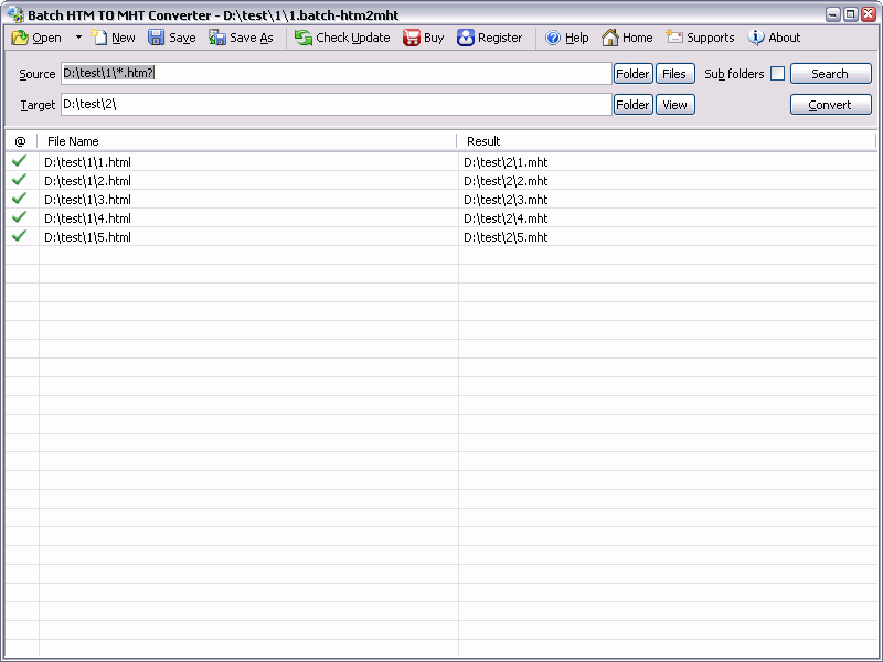 Batch HTM TO MHT Converter