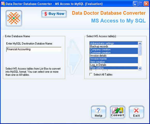 Access to MySQL Conversion Tool