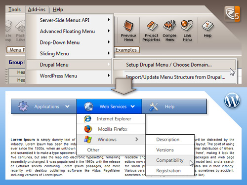 AllWebMenus WordPress Menu Addin