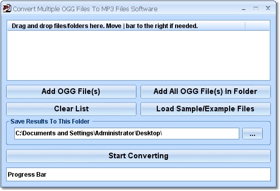 Convert Multiple OGG Files To MP3 Files Software