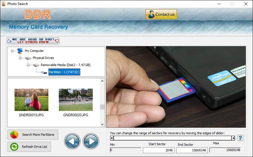 Sony Memory Stick Files Salvage Tool