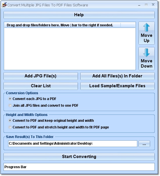 Convert Multiple JPG Files To PDF Files Software
