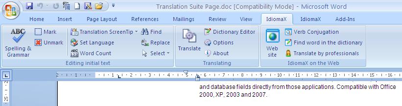 IdiomaX Office Translator