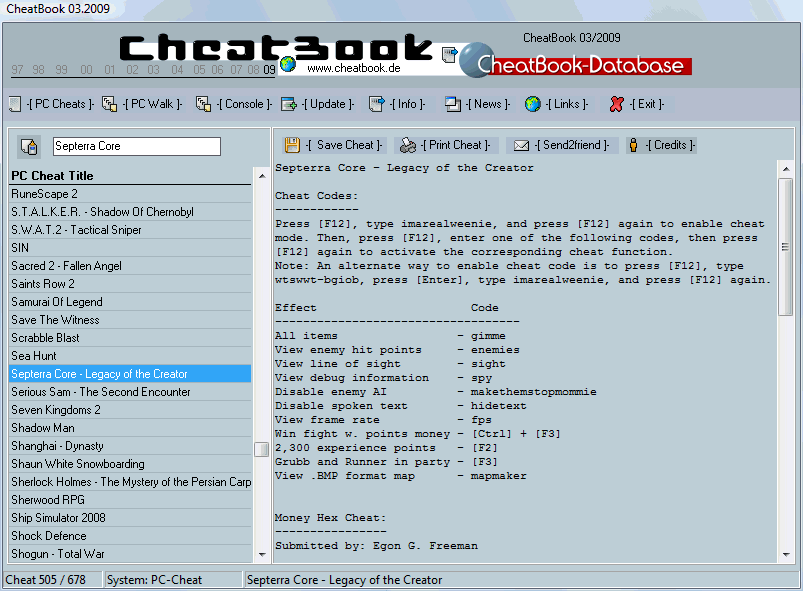 CheatBook Issue 03/2009