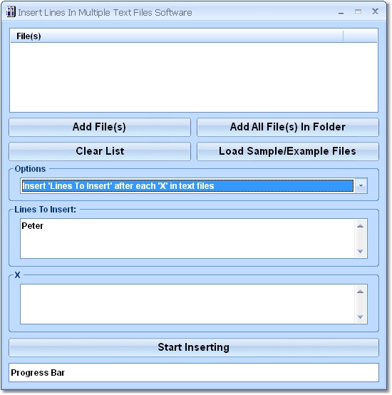 Insert Lines In Multiple Text Files Software