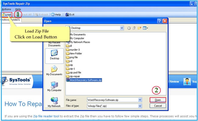 Recovery of corrupt zip files