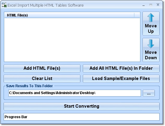 Excel Import Multiple HTML Tables Software