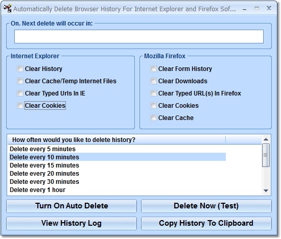 Automatically Delete Browser History For Internet 