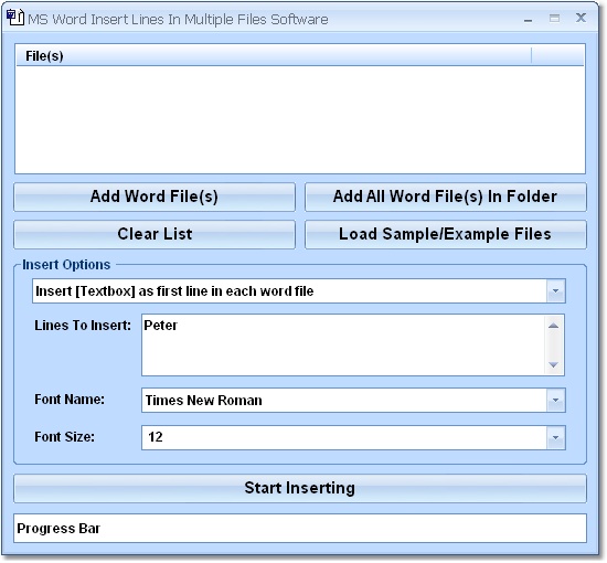 MS Word Insert Lines In Multiple Files Software