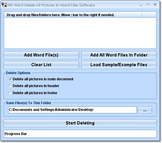 MS Word Delete All Pictures In Word Files Software