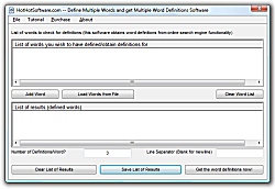 Define Multiple Words and get Multiple Word Defini