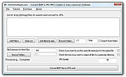 Convert BMP to JPG JPEG in batch or mass conversio