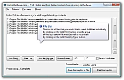 Print File List and Print Folder Contents from dir
