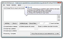 Create comma separated list or comma delimited or 
