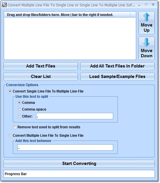 Convert Multiple Line File To Single Line or Singl