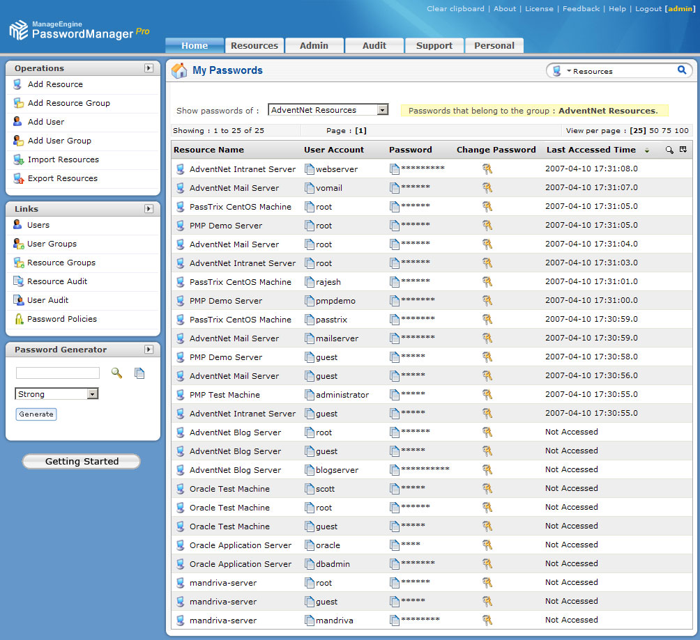 ManageEngine PasswordManager Pro Free Edition
