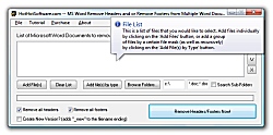 MS Word Remove Headers and Remove Footers from Mul