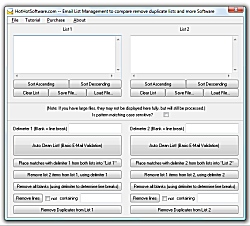 Email List Management to compare remove duplicate 