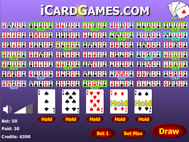 Deuces Wild 50 Play Video Poker