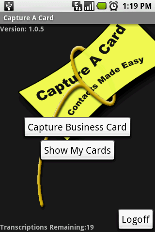 Capture A Card-Android