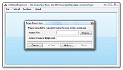 MS Access Split Fields and MS Access Spit Database