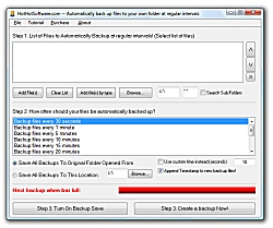 Automatically back up files to your own folder at 