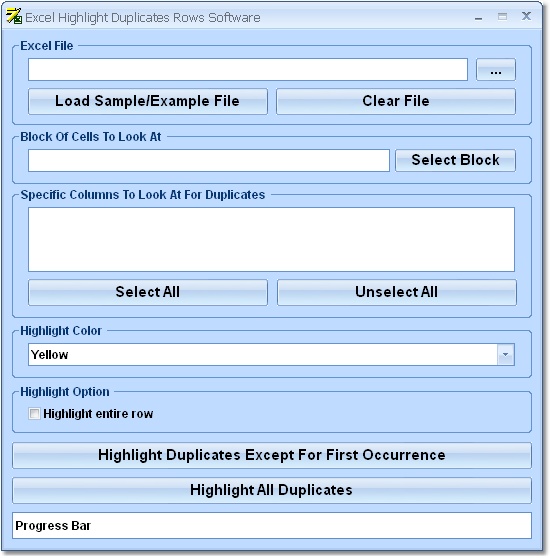 Excel Find and Highlight Duplicate Rows Software