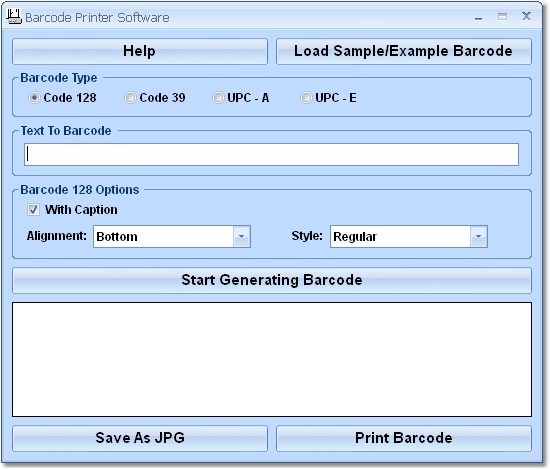 Create, Save or Print Barcodes Software
