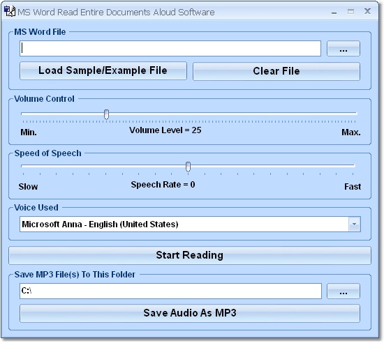 MS Word Read Entire Documents Aloud Software