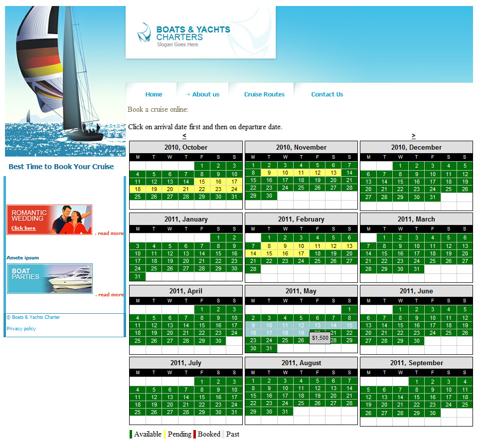 Online Rental System - Multi Day Booking