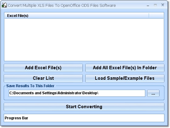 Convert Multiple XLS Files To OpenOffice ODS Files
