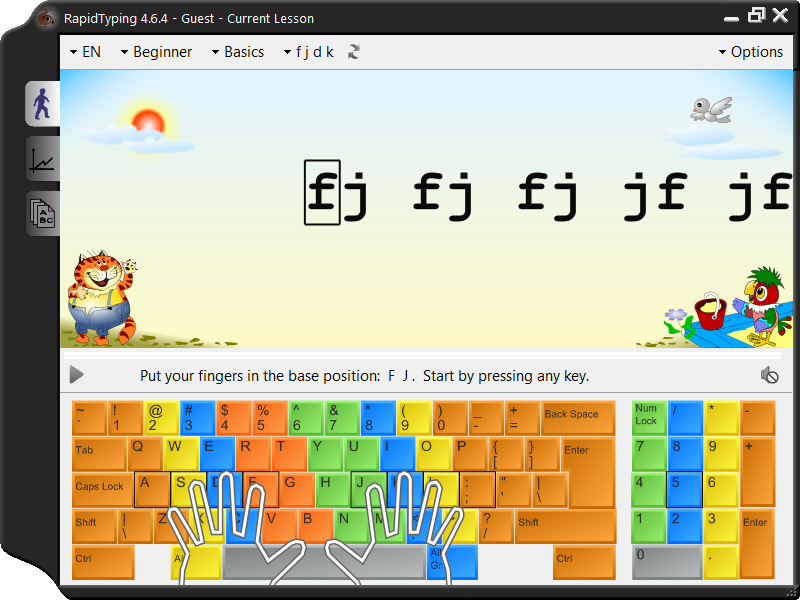 Portable Rapid Typing Tutor