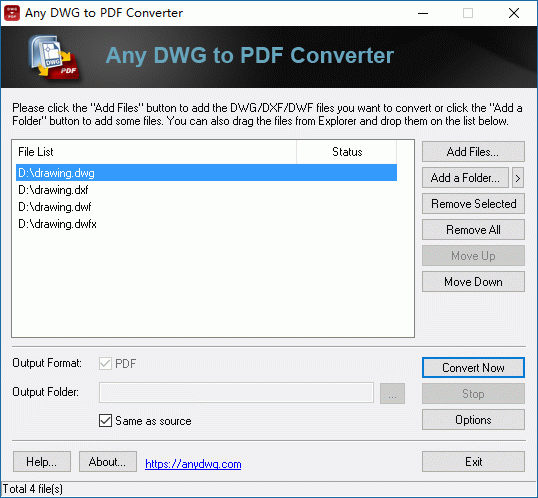AutoCAD to PDF Converter 2010.1