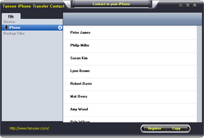 Tansee iPhone Contact Copy